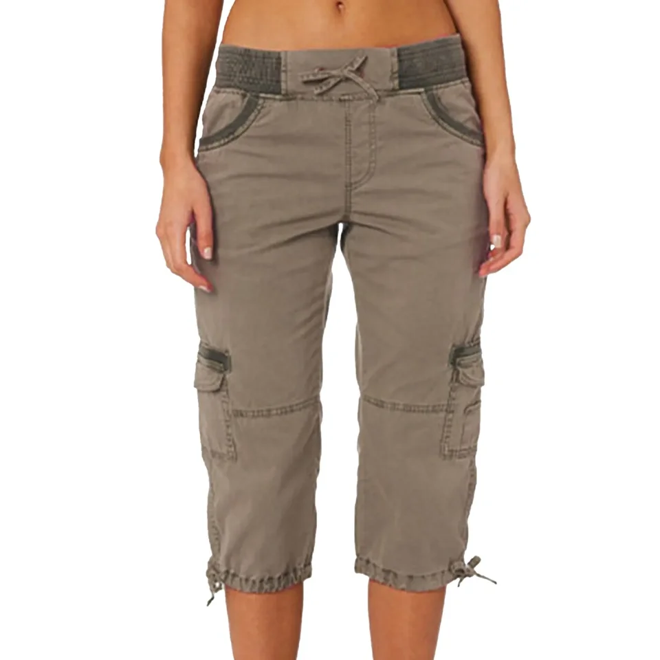 Multi Pocket Trousers Outdoor Y2k Cargo Pants Women Streetwear Sports Cropped Pants Overalls Thin Loose Cargo Shorts Pantalones - Image 3