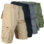 2025 New Cargo Knee Shorts Men Sports Casual Bermuda Shorts Plus Size Cotton Half Pants Golf Straight Running Gym Shorts Pants