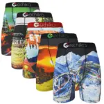 ETHIKA 1Pc Men Sexy Underwear Boxers Breathable Man Underpants Plus Size S-3XL Mens Trunks Men's Panties Lingeries Boxer Briefs