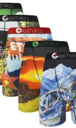 ETHIKA 1Pc Men Sexy Underwear Boxers Breathable Man Underpants Plus Size S-3XL Mens Trunks Men's Panties Lingeries Boxer Briefs