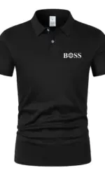 Solid color polo shirt ultra-light men's quick-drying breathable sweat-wicking shirt suitable for fitness gym and running