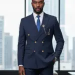 ST Cassy double-breasted Men's Suit Fashionable and Casual Slim Fit Male Groom Wedding Blazers Party Dress Jacket Coat Pants