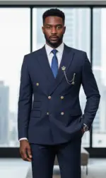 ST Cassy double-breasted Men's Suit Fashionable and Casual Slim Fit Male Groom Wedding Blazers Party Dress Jacket Coat Pants