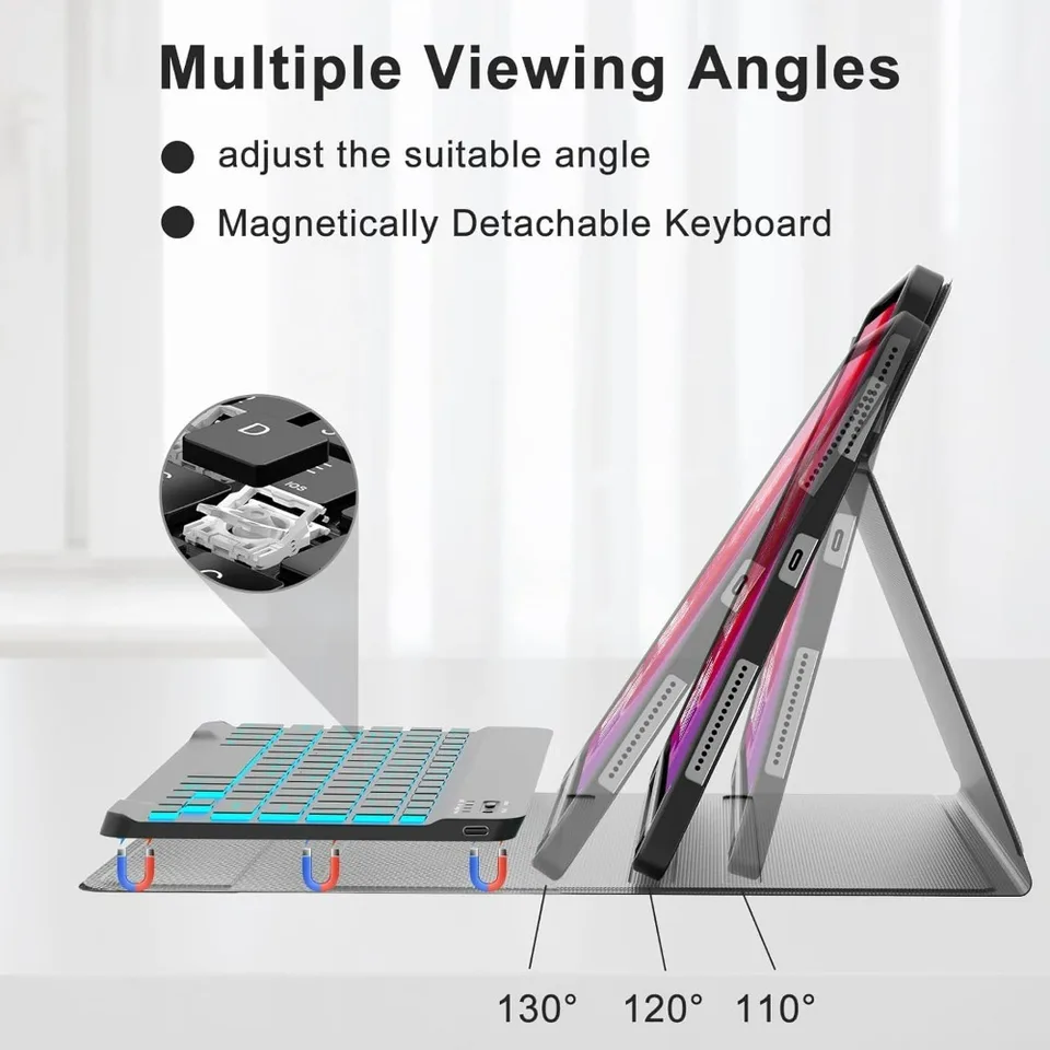 Tablet Case for Lenovo Xiaoxin Pad 11 lnch 2024 2025,Detachable Keyboard Case for Lenovo Tab M11 / Idea Tab 11" with Pen Slot - Image 5
