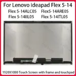 14" Touch Screen For Lenovo ideapad Flex 5-14ALC05 14ARE05 14IIL05 14ITL05 LCD Display Digitizer+With Frame Assembly Replacement