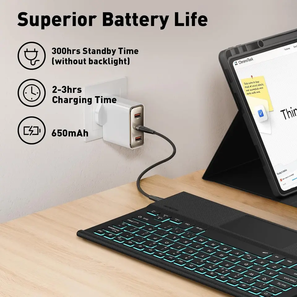 For Lenovo Idea Tab Pro Case 12.7 Inch 2025 TB373FU With Keyboard Detachable Tablets Keyboard Case For Lenovo Tab P12.7 2025 - Image 6