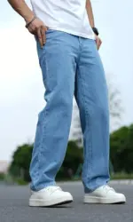 Men's straight-leg jeans, loose wide-leg jeans, cargo hip-hop jeans, stylish versatile long pants