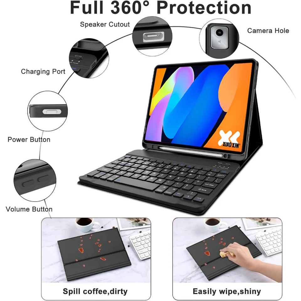 Tablet Case for Lenovo Xiaoxin Pad 11 lnch 2024 2025,Detachable Keyboard Case for Lenovo Tab M11 / Idea Tab 11" with Pen Slot - Image 3