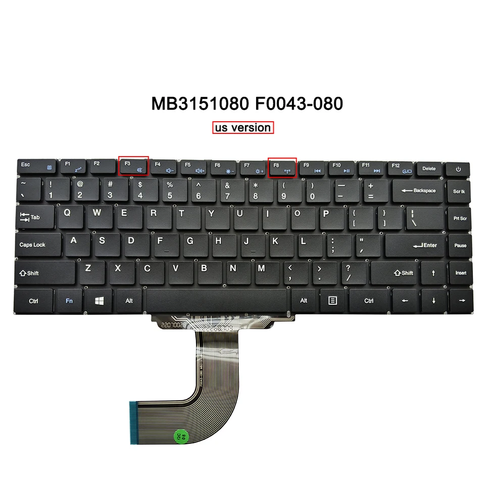 New US English Keyboard For TECLADO LENOVO XU140W-PM M14LC2-256-PT Keyboard no backlight - Image 3