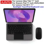 Magic Keyboard Case for Lenovo Idea Tab 11 TB336ZU/FU Xiaoxin Pad 11 2024 2025 Case Tab M11 11 inch Tablet Keyboard Cover Folio
