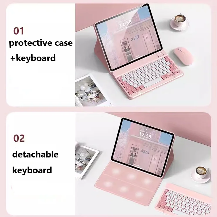 Case with Keyboard for Lenovo Tab Plus 2024 TB351FU 11.5 Studio Tab M11 TB330FU /Pad 2024 TB331FC 11 Inch B11 11 K11 M10 Gen 3rd - Image 3
