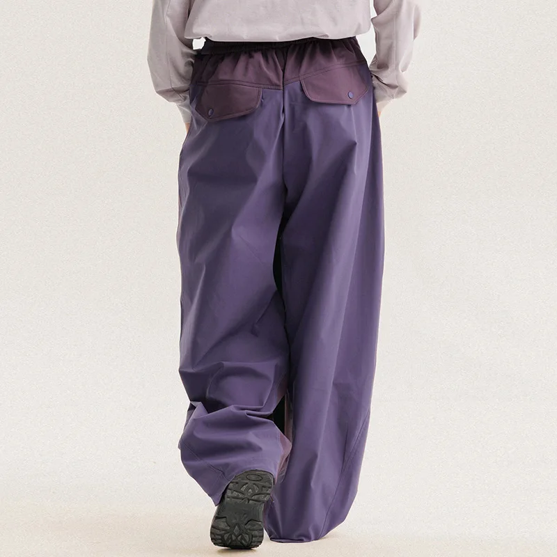 Men Outdoor Lightweight Quick Dry Ultra Loose Casual Splice Wide Leg Techwear Track Cargo Pants Women Streetwear Baggy Trousers - Image 4