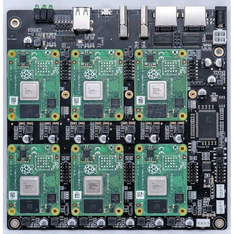 52Pi New DeskPi Super6C Raspberry Pi CM4 Cluster Carrier Mini-ITX Board 6 RPI Compatible CM4 Supported - Image 3