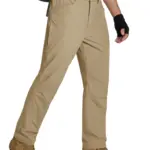 TACVASEN Hiking Straight Pants 5 Pockets Mens Lightweight Quick Dry Ripstop Trousers Waterproof Stretchy Pants Outdoor Fishing