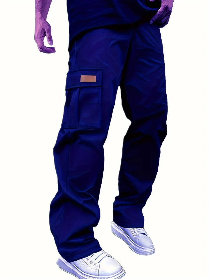 2026 Amazon Summer New Men's Work Pants European and American Independent Station Drawstring Multi Pocket Casual Pants - Image 4