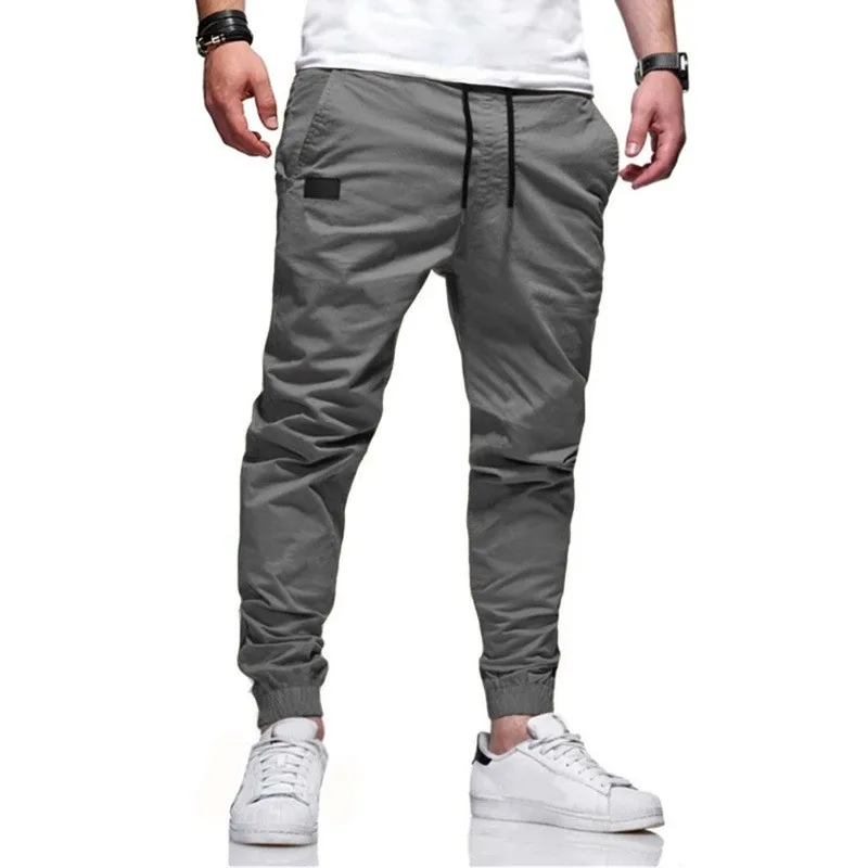 New Men's Casual Sports Pants Sweatpants Male Jogger Cargo Harem Pencil Pants Trousers Multi-pocket Sweatwear - Image 2