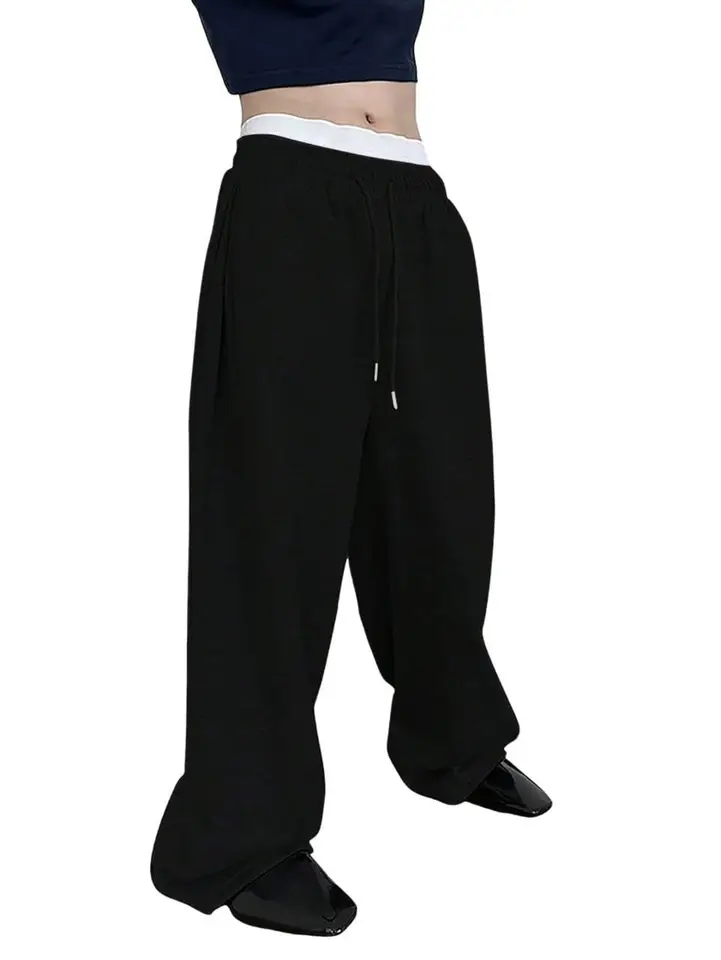 Mens Sweatpants Straight Fit Joggers for Sports and Streetwear Loose Oversized Casual Pant Drawstring Multi-pocket Men Long Pant - Image 2