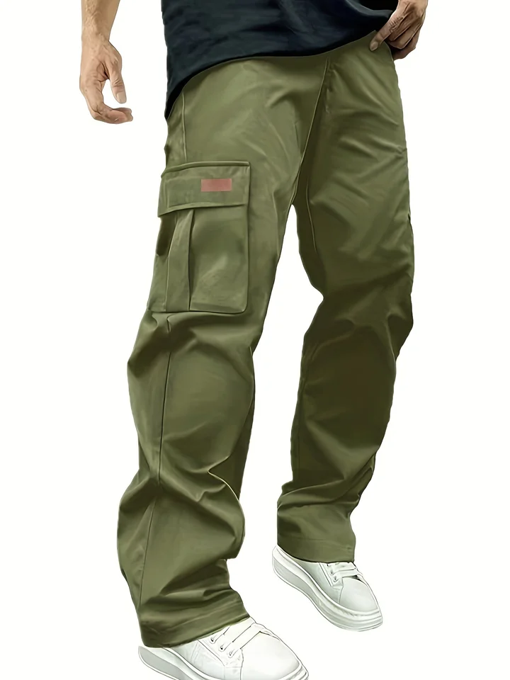 2026 Amazon Summer New Men's Work Pants European and American Independent Station Drawstring Multi Pocket Casual Pants - Image 2
