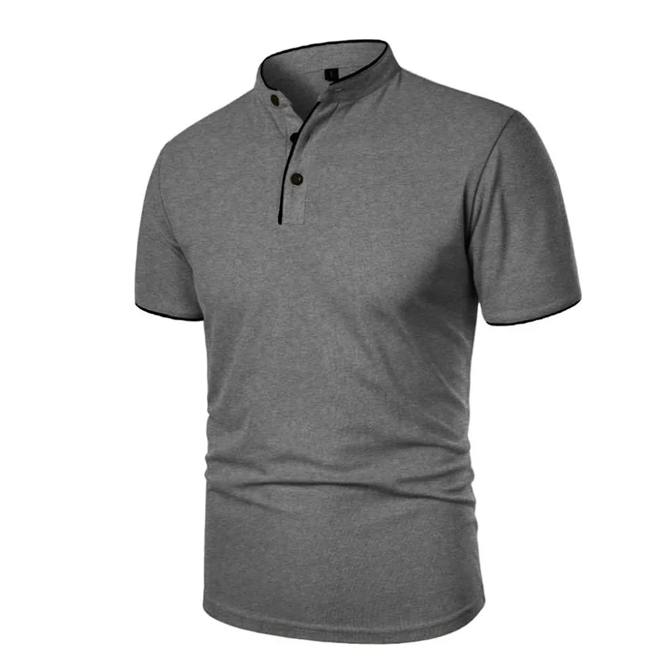 Summer Men's Short Sleeve Polo Shirt Solid Color T Shirts Streetwear Sport Quick-drying Breathable Basic Casual Shirt Tops - Image 4