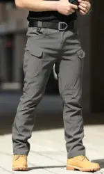 Summer Casual Lightweight Army Military Long Trousers Male Waterproof Quick Dry Cargo Camping Overalls Tactical Pants Breathable