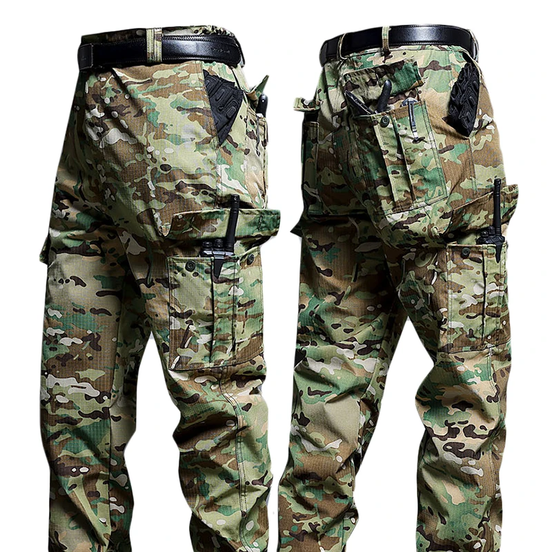 Wear-Resistant Cargo Pants Men Casual Work Stretch Trousers Breathable Multi-Pocket Outdoor Waterproof Training Hiking Pant Male - Image 3