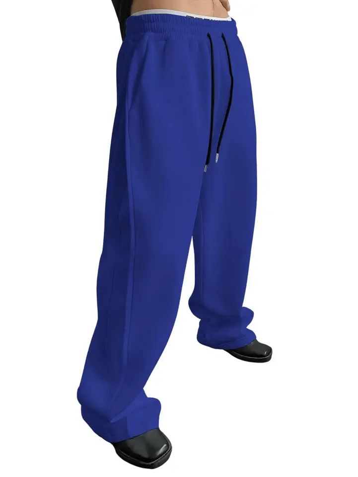 Mens Sweatpants Straight Fit Joggers for Sports and Streetwear Loose Oversized Casual Pant Drawstring Multi-pocket Men Long Pant - Image 3