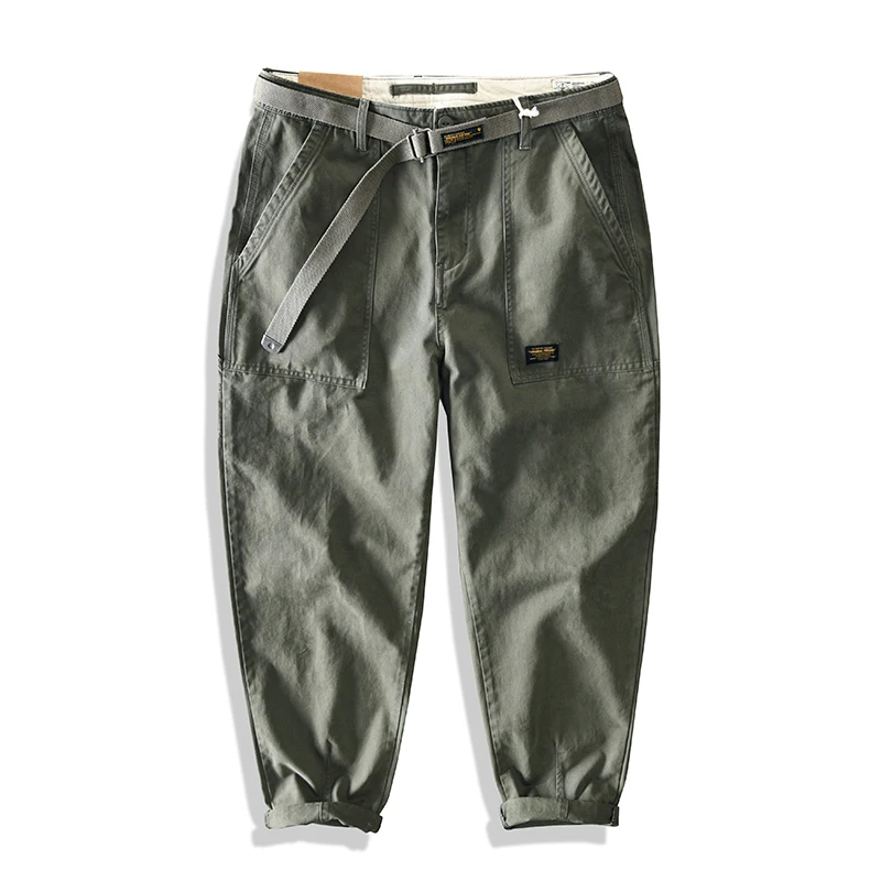 Yu Wenle Amekaji Trendy Versatile Workwear Pants Men American Retro Trousers Fashion Cargo Pants Man Straight Casual Baggy Pants - Image 4