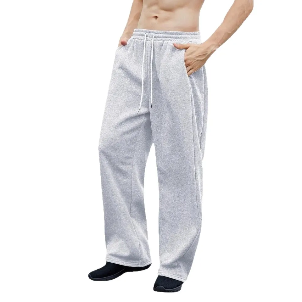 Mens Sweatpants Straight Fit Joggers for Sports and Streetwear Loose Oversized Casual Pant Drawstring Multi-pocket Men Long Pant - Image 6