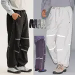 Night Reflective Strip Sports Casual Track Pants Men Women Lightweight Waterproof Quick Dry Loose Techwear Cargo Pant Trouser