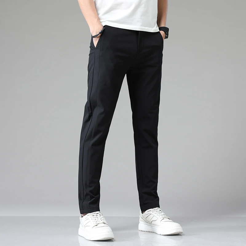 5 Colors Spring Summer Ultra-thin Men's Stretch Slim Straight Casual Pants High Quality Fashion Breathable Golf Sports Trousers - Image 6