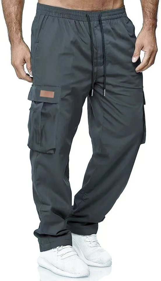 2024 Amazon Summer New Men's Work Pants European and American Independent Station Drawstring Multi Pocket Casual Pants - Image 5