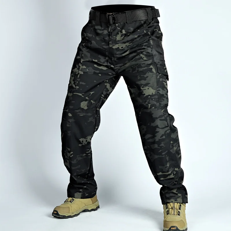 Wear Resistant Work Pant Man Multi-pocket Straight Cargo Trousers Outdoor Jogging Tactical Pants Spring Autumn Casual Trousers - Image 3