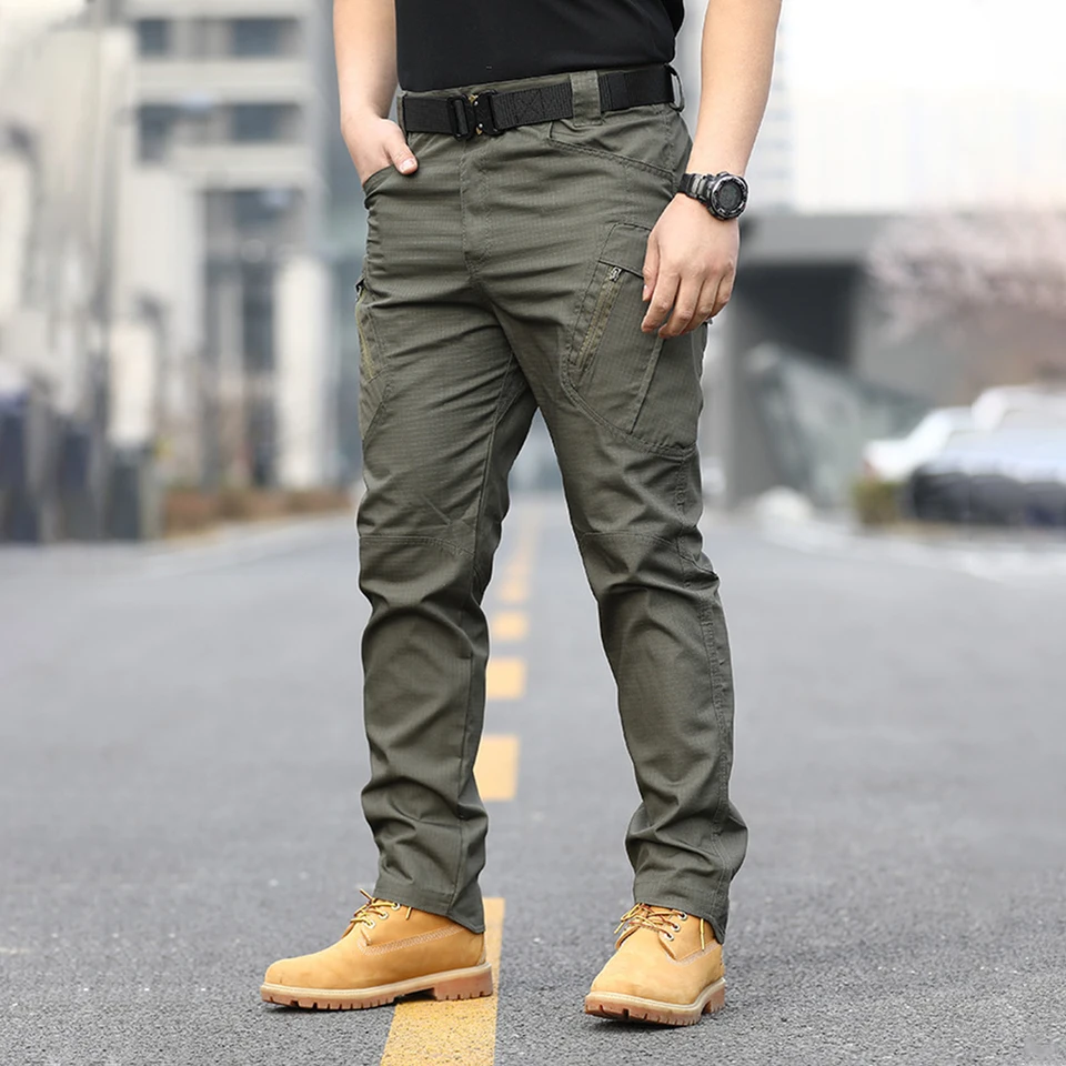 IX9 tactical overalls pants four seasons wear men's assault pants outdoor camouflage training pants wear-resistant multi-pocket - Image 3