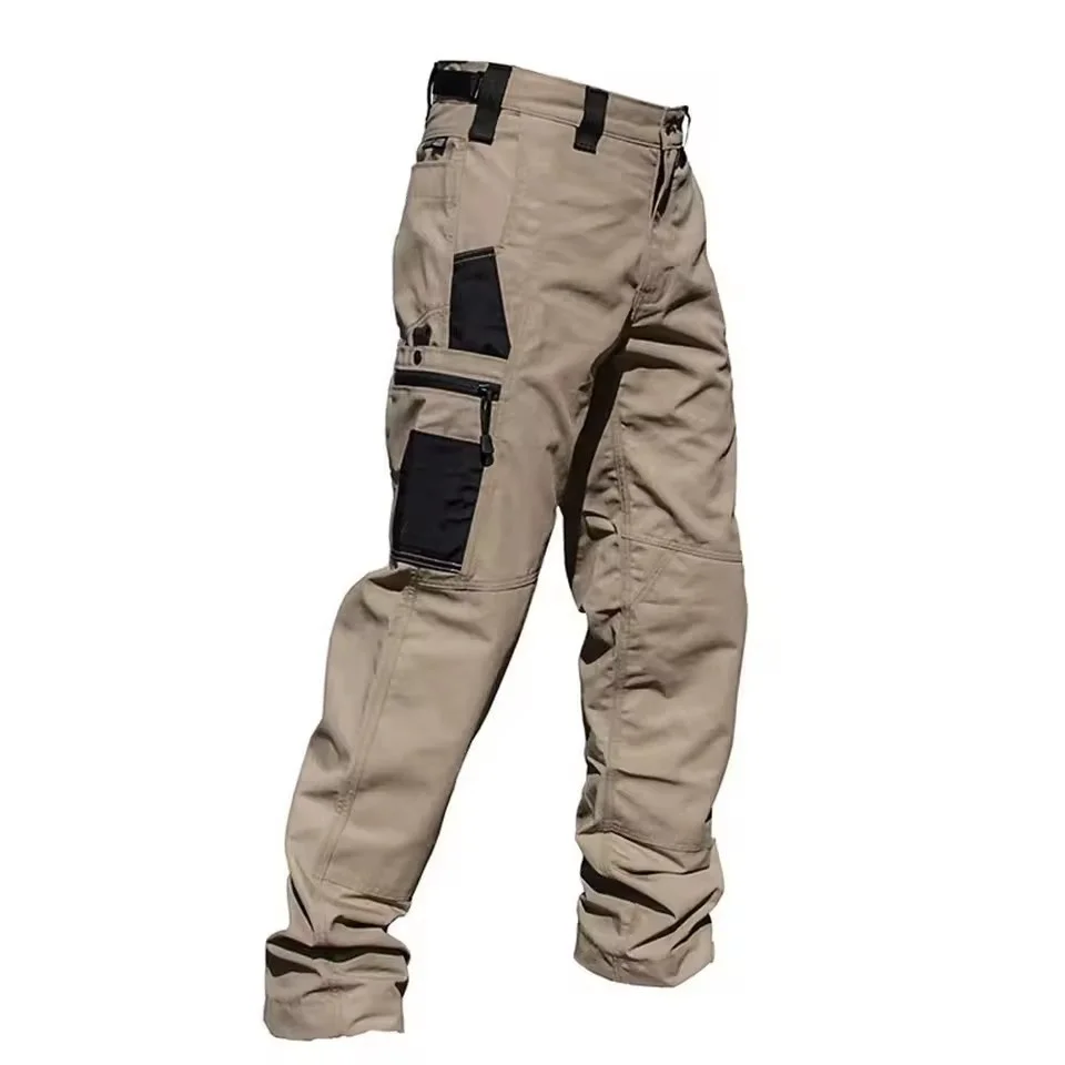 Wear Resistant Work Pant Man Multi-pocket Straight Cargo Trousers Outdoor Jogging Tactical Pants Spring Autumn Casual Trousers - Image 4