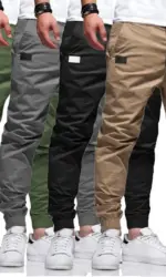 New Men's Casual Sports Pants Sweatpants Male Jogger Cargo Harem Pencil Pants Trousers Multi-pocket Sweatwear