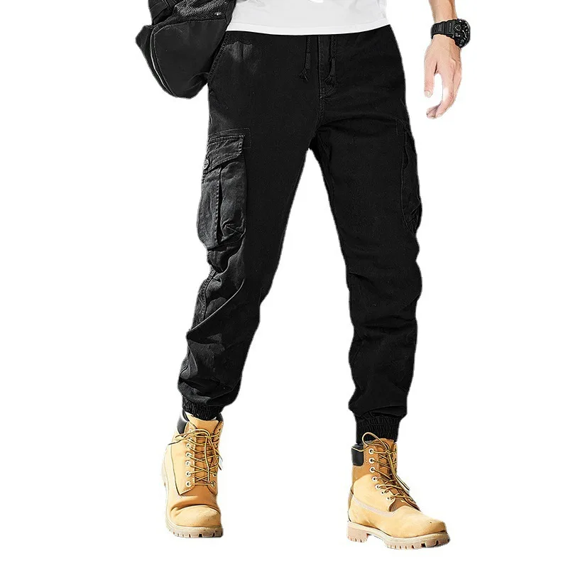 High-end workwear pants for men, spring and autumn, solid color stretch functional straight casual pants, and corset pants - Image 5