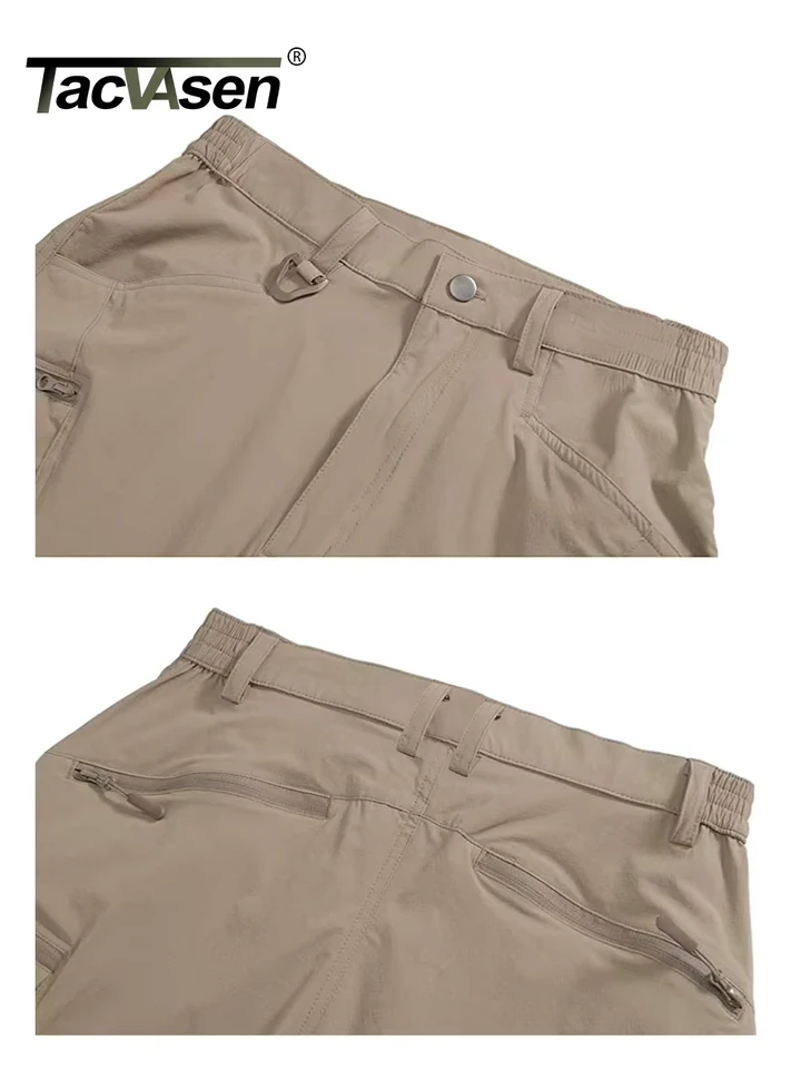 TACVASEN Summer Lightweight Trousers Mens Fishing Pants Outdoor Hiking Nylon Quick Dry Pockets Cargo Pants Casual Work Trousers - Image 2