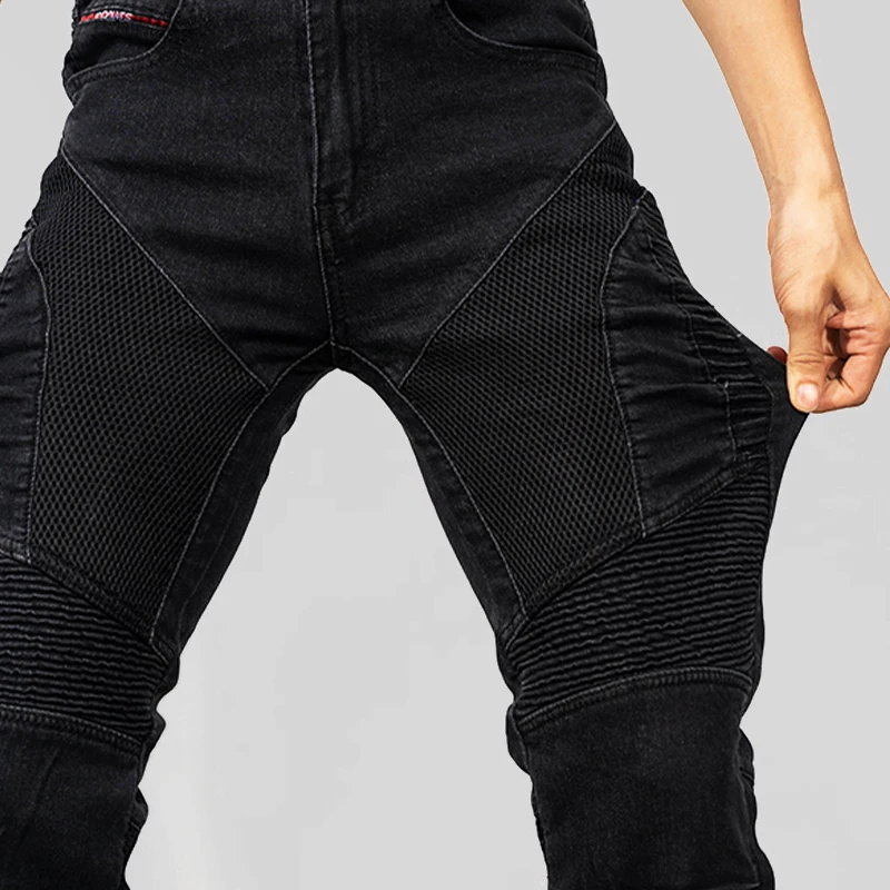 Summer Riding breath Net Motorcycle Riding Jeans Outdoor Man Pants Motocross Motorbike Cycling Trousers with Protective Gear - Image 6