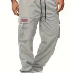 2024 Amazon Summer New Men's Work Pants European and American Independent Station Drawstring Multi Pocket Casual Pants