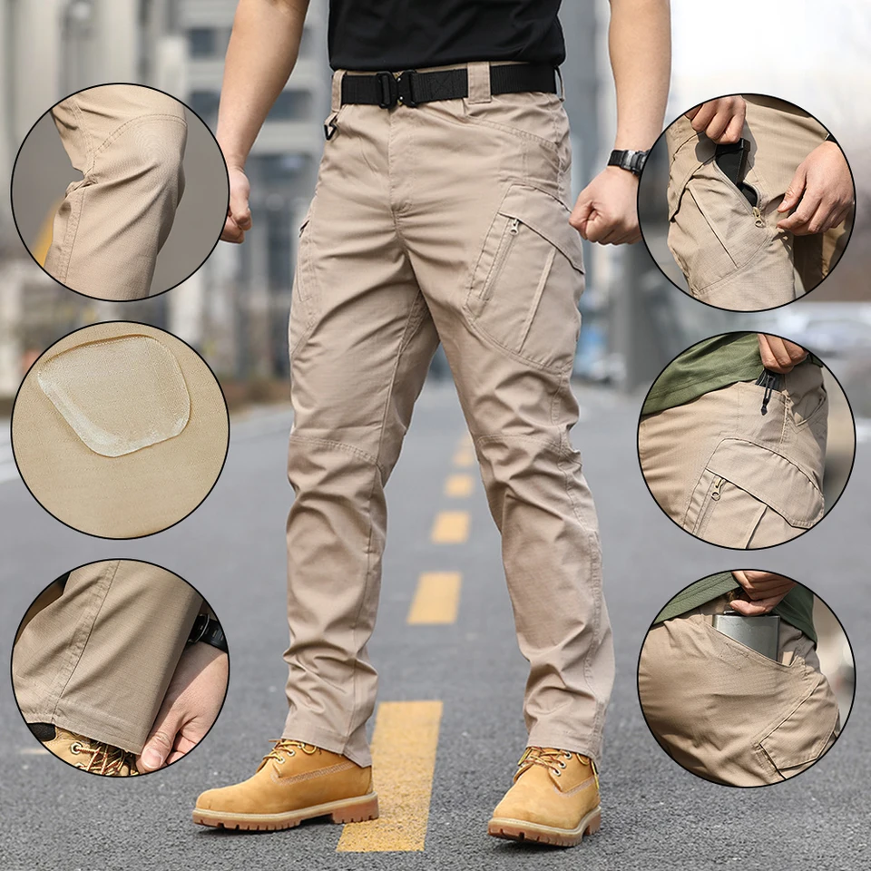 IX9 tactical overalls pants four seasons wear men's assault pants outdoor camouflage training pants wear-resistant multi-pocket - Image 6