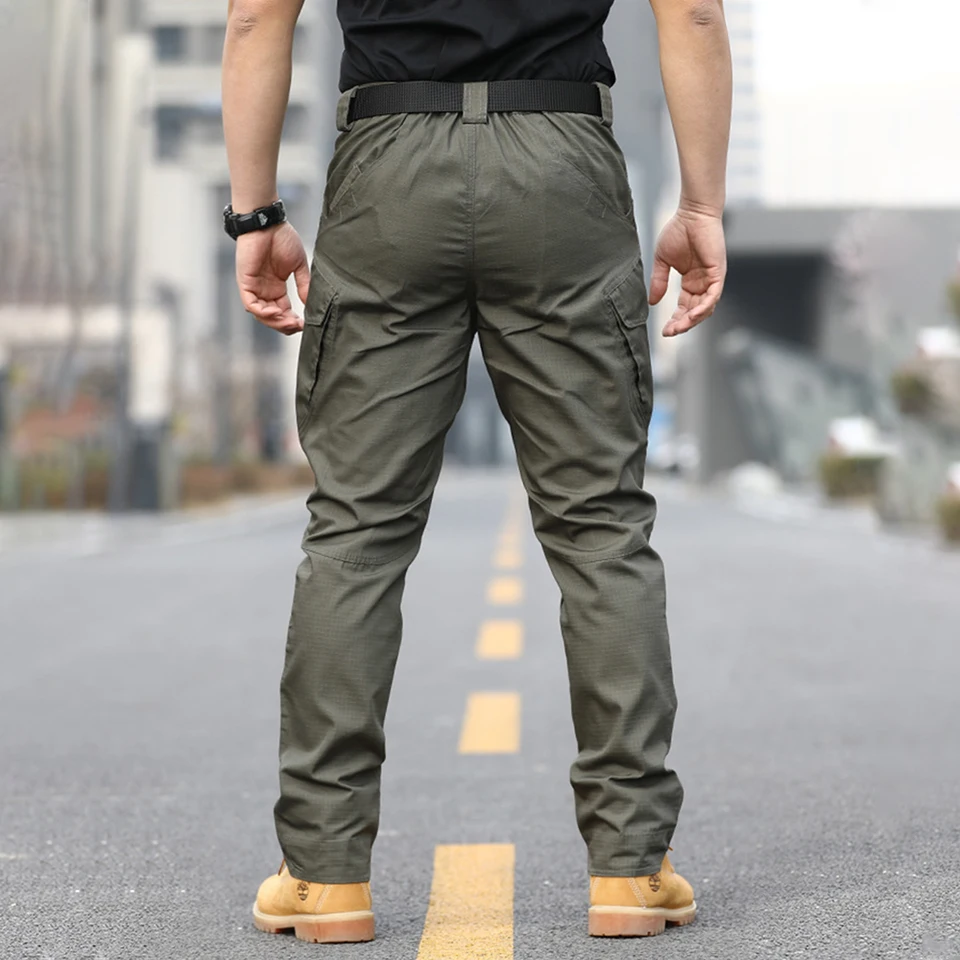 IX9 tactical overalls pants four seasons wear men's assault pants outdoor camouflage training pants wear-resistant multi-pocket - Image 4