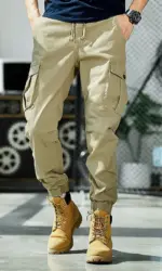 High-end workwear pants for men, spring and autumn, solid color stretch functional straight casual pants, and corset pants