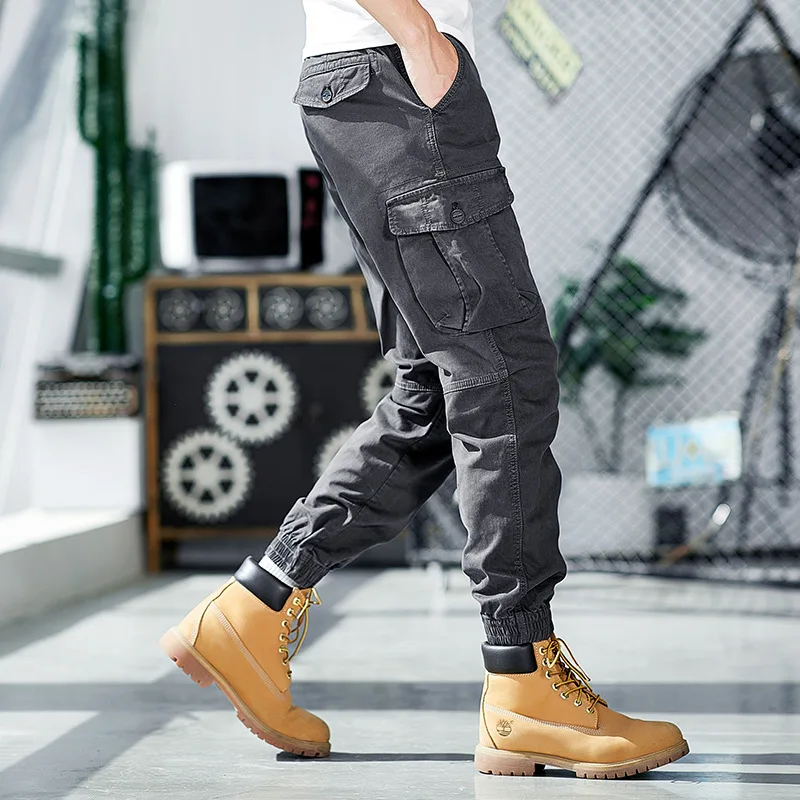 High-end workwear pants for men, spring and autumn, solid color stretch functional straight casual pants, and corset pants - Image 3