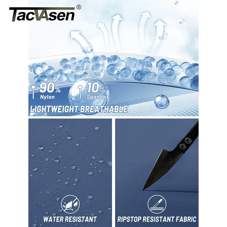 TACVASEN Waterproof Lightweight Hiking Pants Mens Ripstop Quick Dry Cargo Work Pant Outdoor Trekking Hard-wearing Trousers Male - Image 5