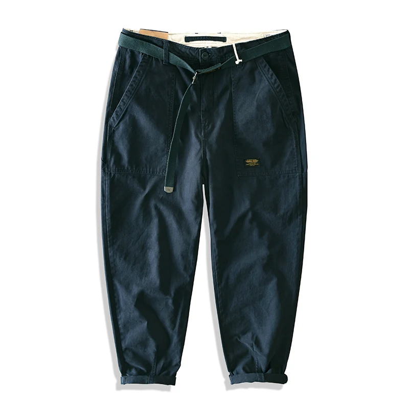 Yu Wenle Amekaji Trendy Versatile Workwear Pants Men American Retro Trousers Fashion Cargo Pants Man Straight Casual Baggy Pants - Image 3