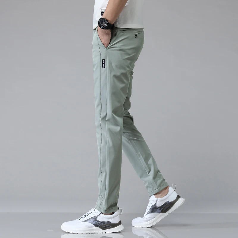 5 Colors Spring Summer Ultra-thin Men's Stretch Slim Straight Casual Pants High Quality Fashion Breathable Golf Sports Trousers - Image 4