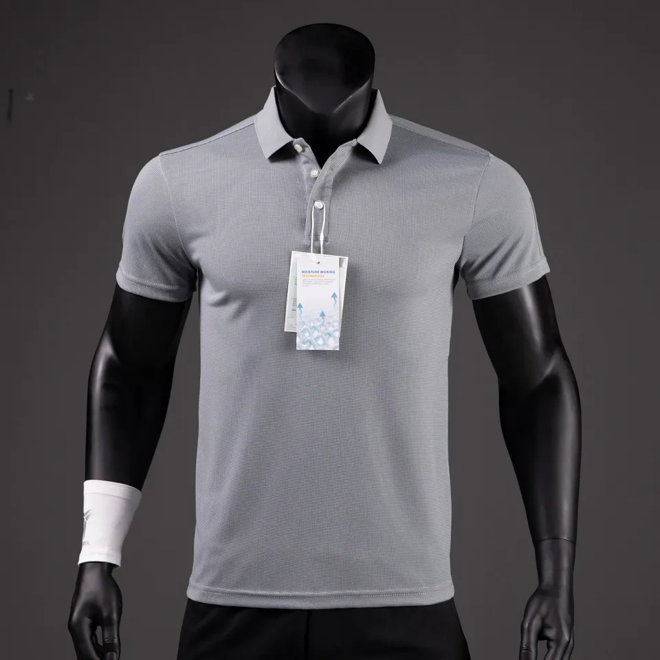 Polo Shirt Men Casual Solid Breathable Shirt Reflective Strip Sleeve Summer Sportswear Quick Dry Jerseys Tops Camisa Polo Shirts - Image 2