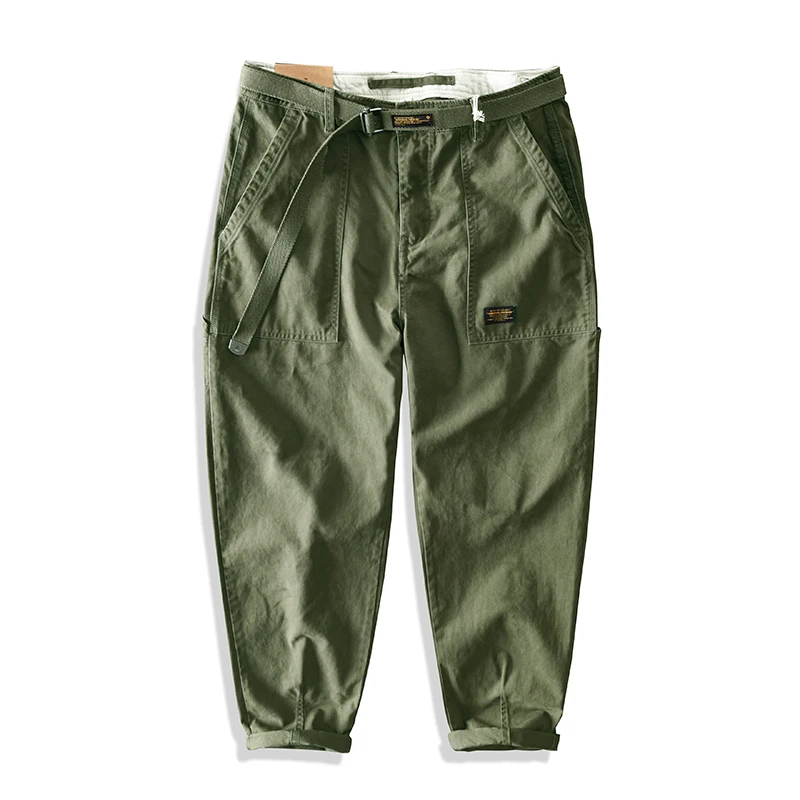Yu Wenle Amekaji Trendy Versatile Workwear Pants Men American Retro Trousers Fashion Cargo Pants Man Straight Casual Baggy Pants - Image 2