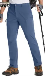 TACVASEN Lightweight Hiking Pants Mens Quick Dry Cargo Work Pants Nylon Waterproof Outdoor Trekking Fishing Pants Male Trousers