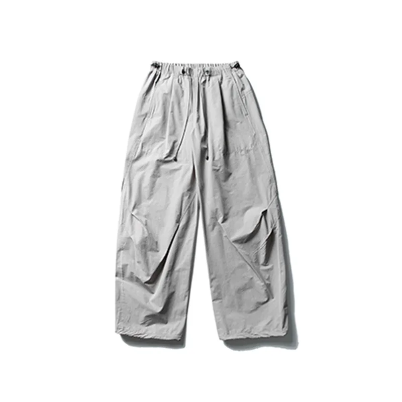 Men's Lightweight Tactical Paratrooper Cargo Pants, Straight Loose Wide Leg Athletic Outdoor Hiking Drawstring Sports Trousers - Image 4